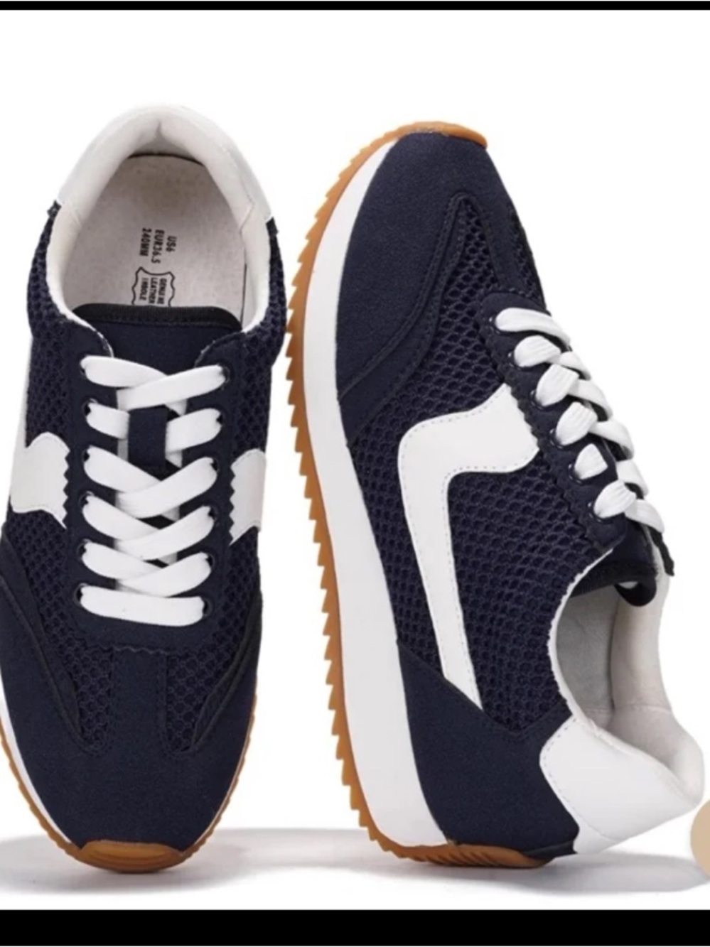 NEW Womens Project Cloud Memory Foam Sneakers Navy Blue & White US 10 - Picture 3 of 11